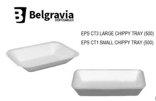 Large White Chippy Tray (CT3) 125's