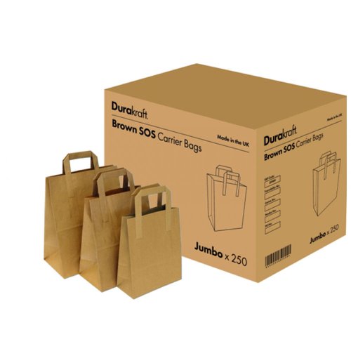 DuraKraft Jumbo Brown Paper Bag Pack 250's
