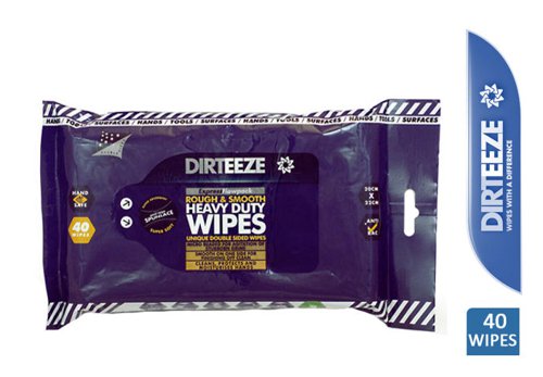 Dirteeze Rough & Smooth Heavy Duty Wipes 40's