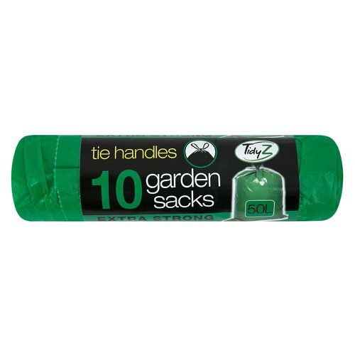 Green Garden Refuse Sacks Tie Handles 10's