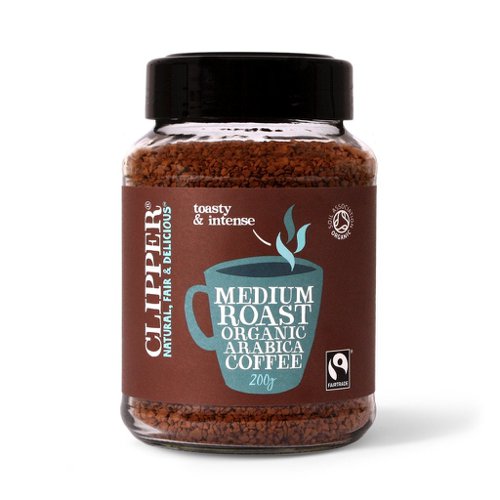 Clipper Fairtrade Medium Roast Organic Arabica Coffee 200g