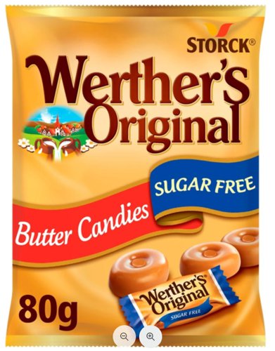 Werther's Original Sugar Free Butter Candies 80g - PACK (18)