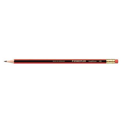 Staedtler 110 Tradition Pencil Cedar Wood (With Eraser) HB 12's - PACK (6)