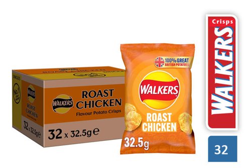 Walkers Crisps Roast Chicken Pack 32's