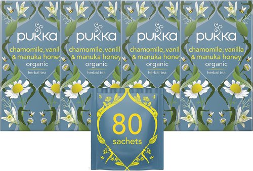 Pukka Tea Chamomile, Vanilla & Manuka Honey Envelopes 20's - PACK (4)