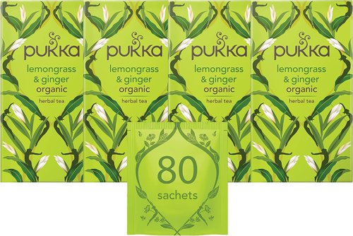Pukka Tea Lemongrass & Ginger Envelopes 20's - PACK (4)