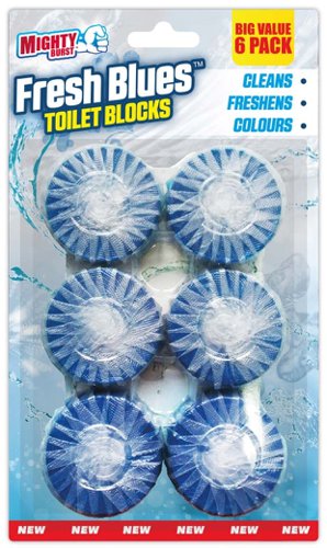 Mighty Burst Fresh Blues Toilet Blocks Pack 6's - PACK (24)