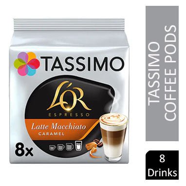 Tassimo L'Or Caramel Latte Pods 16's (8 Drinks) - PACK (5)