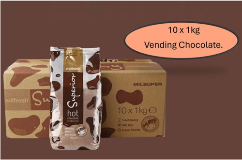 Milfresh Superior Granulated Vending Chocolate 1kg - PACK (10)