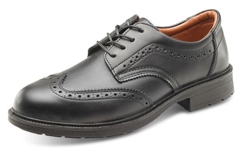 B-Click Footwear Black Size 7 Brogue Safety Shoes