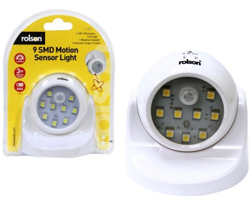 Rolson 9 SMD Motion Sensor Light