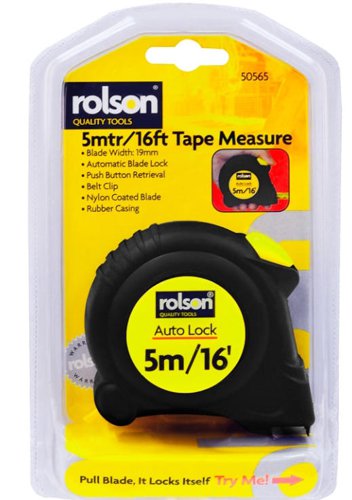 Rolson 5m Auto Lock Tape Measure