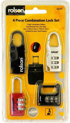 Rolson 4 Piece Combination Lock Set