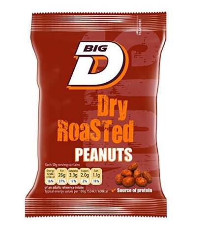 Big D Dry Roasted Peanuts 18 x 240g