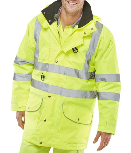 Beeswift Elsener 7in1 High Visibility 3XL Yellow Jacket