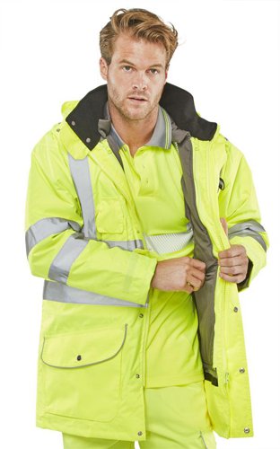 Beeswift Elsener 7in1 High Visibility Large Yellow Jacket