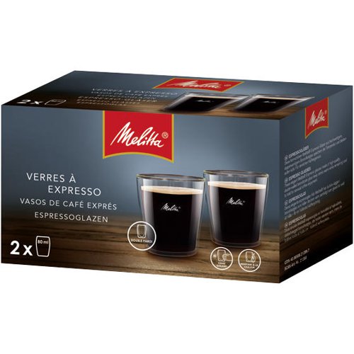 Melitta Espresso Double Walled Glass Set 80ml {2 Pack}