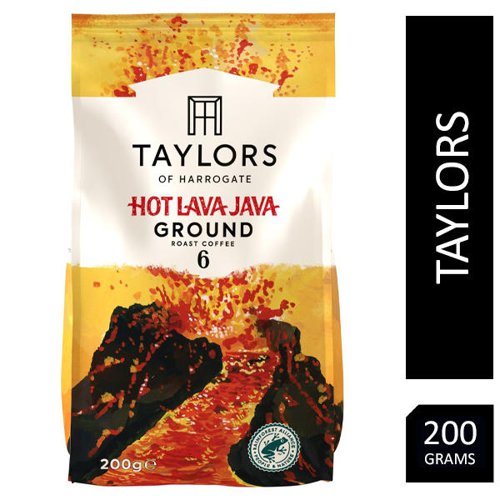 Taylors of Harrogate Hot Lava Java Ground Coffee 200g - PACK (6)