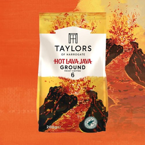 Taylors of Harrogate Hot Lava Java Ground Coffee 200g - PACK (6)