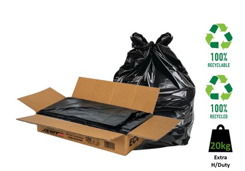 Janit-X Extra Heavy Duty Black Bin/Refuse Bags 200's