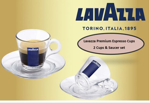 Lavazza Trasparenza Glass Espresso Set Pack 2's
