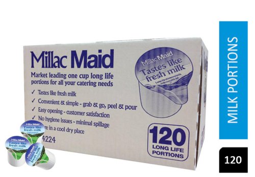 Millac Maid Skimmed (Blue) Milk Jiggers 120's