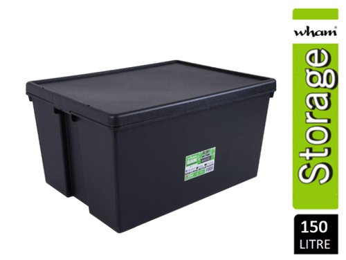 Wham Bam Black Recycled Storage Box 150 Litre