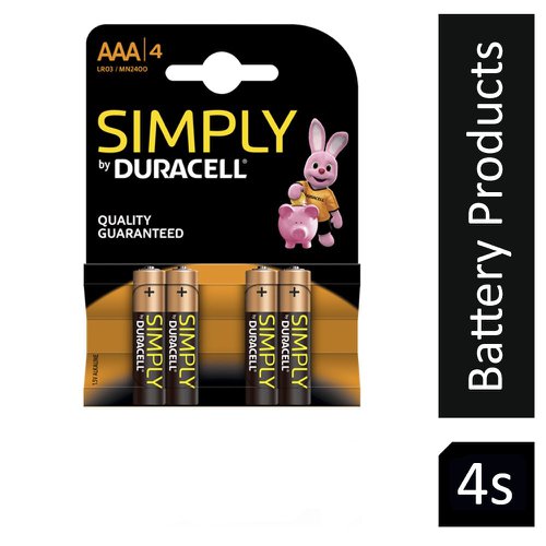 Duracell  AAA Simply Battery Pack 6's - PACK (10)