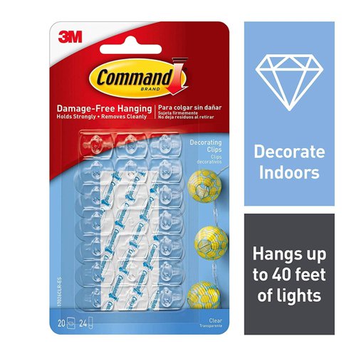 Command 17026CLR Clear Decorating Clips