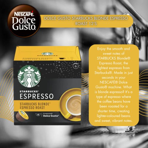 Dolce Gusto Starbucks Blonde Espresso Roast 12's - PACK (3)