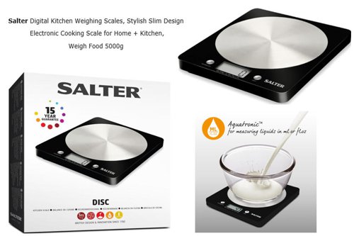 Salter Black Kitchen Scale