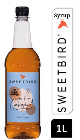 Sweetbird Sugar Free Caramel Coffee Syrup 1litre (Plastic)