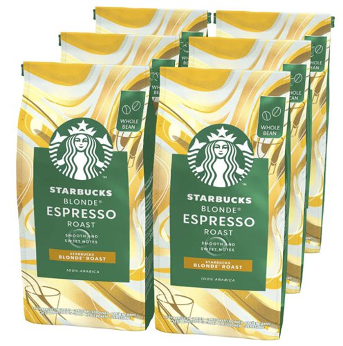 Starbucks Blonde Espresso Roast Coffee Beans 200g - PACK (6)