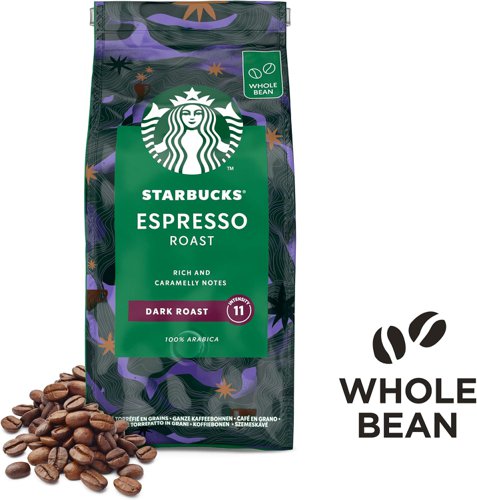 Starbucks Dark Espresso Roast Coffee Beans 200g 100% Arabica - PACK (6)