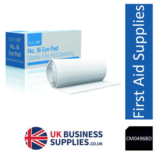 Beeswift Blue Dot Eye Pad No. 16 Sterile First Aid Dressing