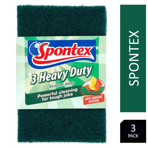 Spontex Heavy Duty Scourer Pads Pack 3's - PACK (6)