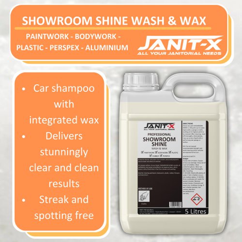 Janit-X Car Shampoo & Wax Showroom Shine 5 Litre - PACK (2)