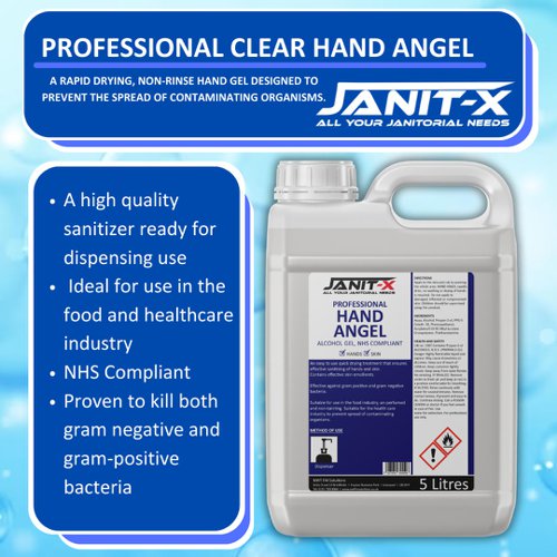 Janit-X Professional Hand Angel Sanitiser GEL 5 Litre - PACK (2)