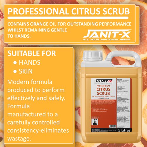 Janit-X Professional Citrus Scrub 5 Litre - PACK (2)