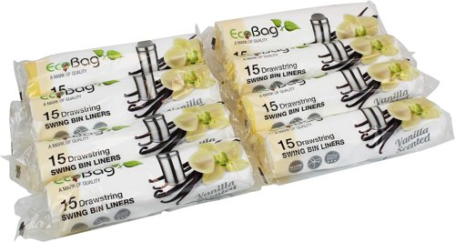 Ecobag Swing Bin Liners Vanilla 50 Litre Pack 15's - PACK (24)