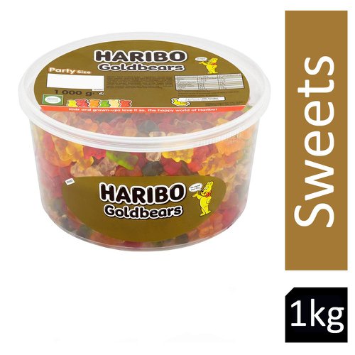 Haribo Gold Bears 1kg Drum - PACK (4)