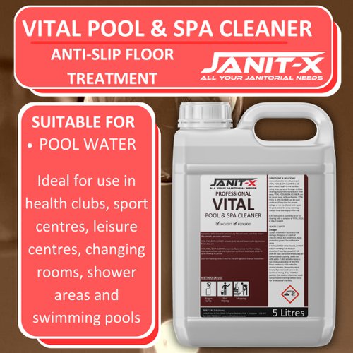 Janit-X Vital Pool, Spa & Wet Area Bacterial Cleaner 5 litre - PACK (2)