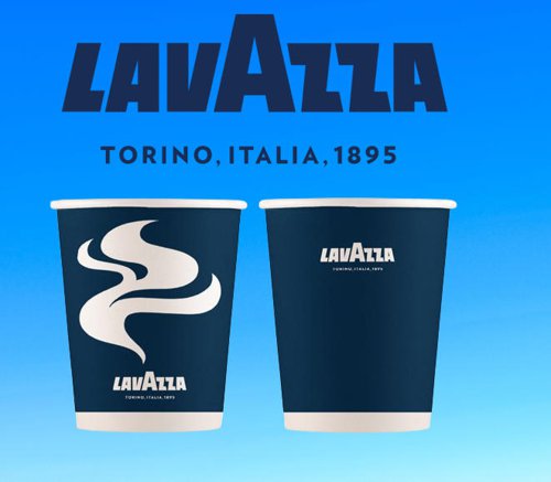 Lavazza 8oz Blue & White Double Walled Cups 25's - PACK (20)