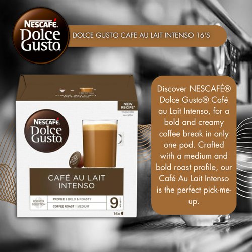 Dolce Gusto Cafe Au Lait Intenso 16's - PACK (3)