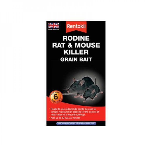 Rentokil Rodine Rat & Mouse Killer Grain Bait 6's