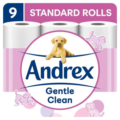 Andrex Gentle Clean White Toilet Roll 9 Pack
