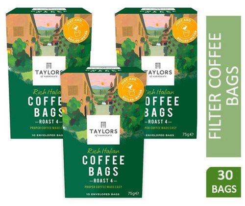 Taylors of Harrogate Rich Italian Coffee Bags Pack 10s - PACK (3)