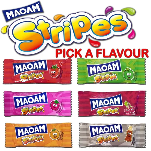 Haribo Maoam Stripes 140g Bag - PACK (14)