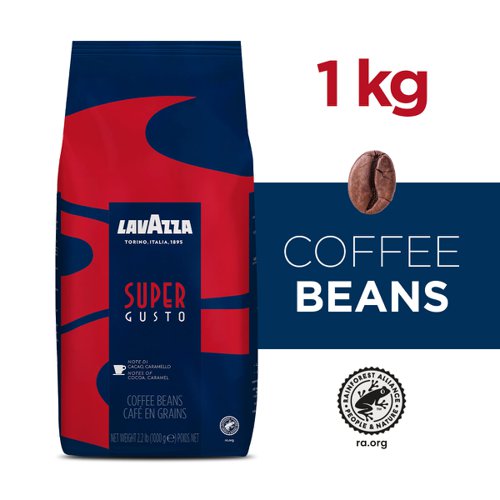 Lavazza Super Gusto Coffee Beans 1kg - PACK (6)