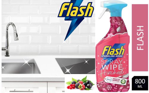 Flash Wipe Antibacterial Spray Wild Berries 800ml